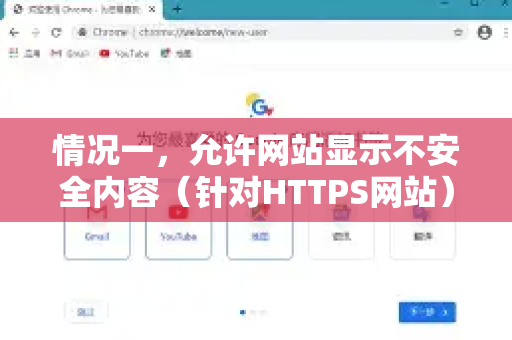 情况一，允许网站显示不安全内容（针对HTTPS网站）