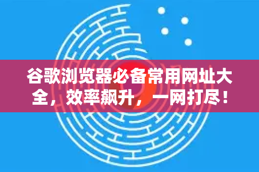 谷歌浏览器必备常用网址大全，效率飙升，一网打尽！